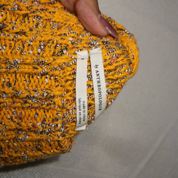 Anthropologie Orange Sunrise Sleeveless Sweater Tank Top Size S Mock Neck - Picture 9 of 9